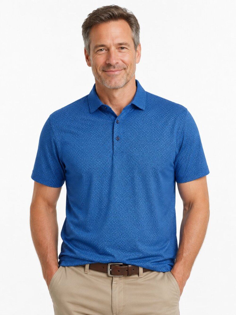 Men’s Collars & Co. Featherweight Blue/Navy Short Sleeve Polo Shirt S Relax NWOT